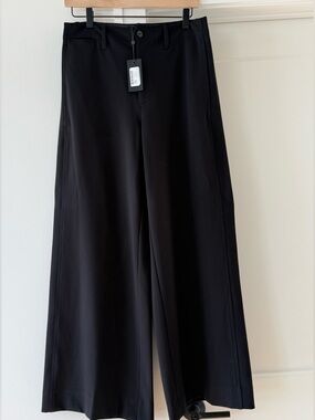 rag & bone Black Ponte Wide-Leg Trousers